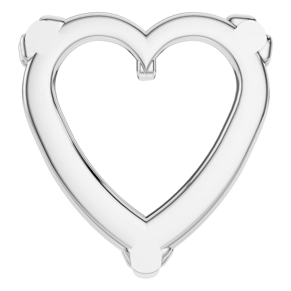 PE-1669 White Gold Pendant UNSET - BACK
