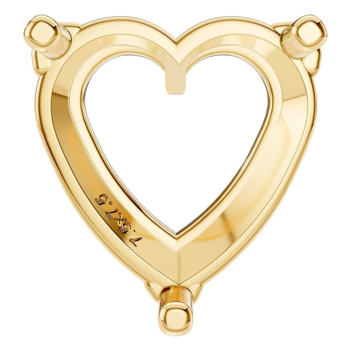 Solitaire Pendant Mounting - Heart 7.5mm
