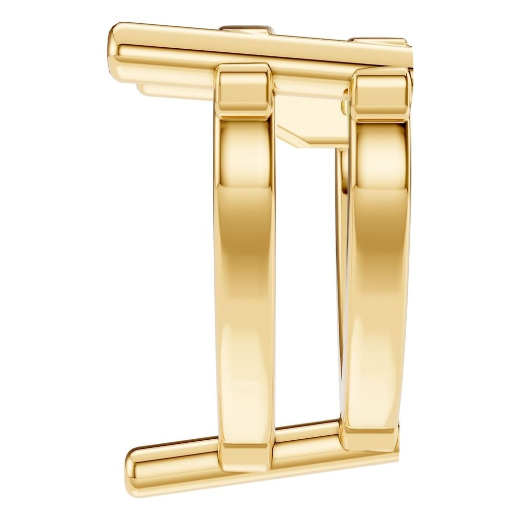 PE-1669 Yellow Gold Pendant UNSET - Side View