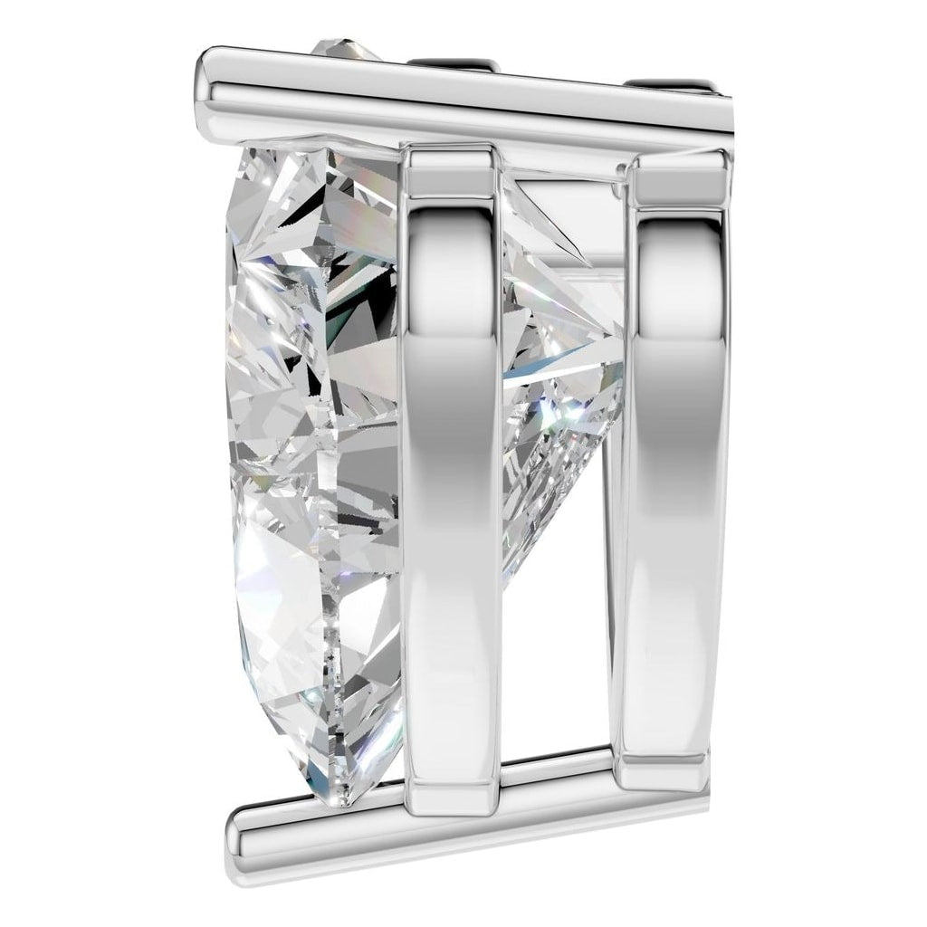 PE-1669 White Gold Pendant SET - Side View