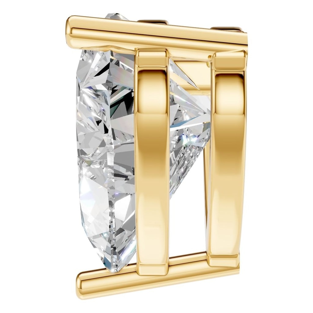 PE-1669 Yellow Gold Pendant SET - Side View