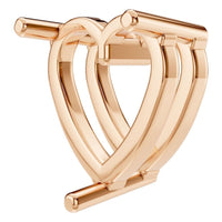 PE-1669 Rose Gold Pendant UNSET - ANGLE