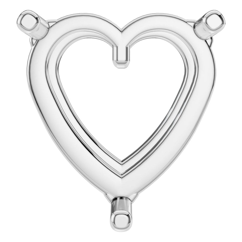 PE-1669 White Gold Pendant UNSET - Main View