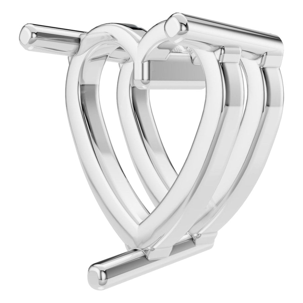 PE-1669 White Gold Pendant UNSET - ANGLE