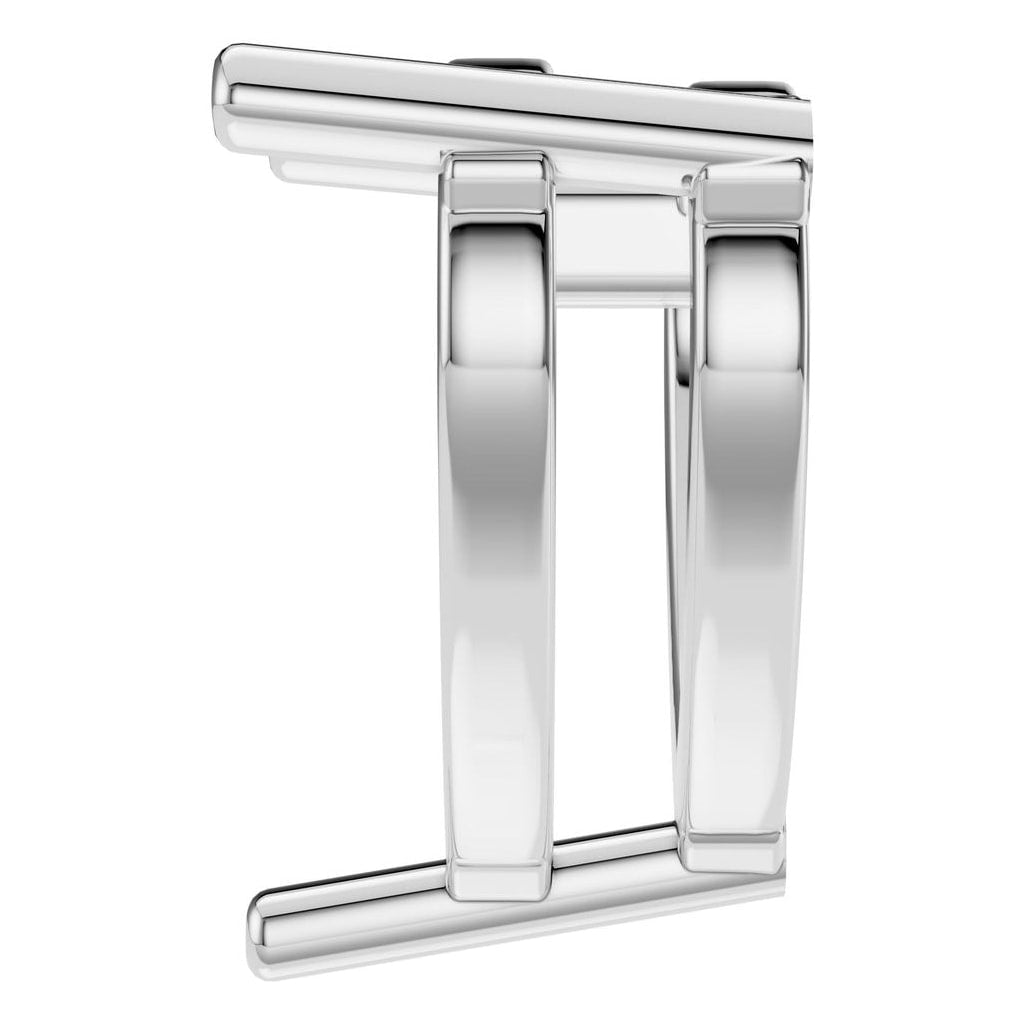 PE-1669 White Gold Pendant UNSET - Side View