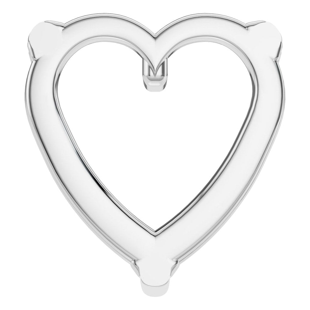 PE-1669 White Gold Pendant UNSET - BACK