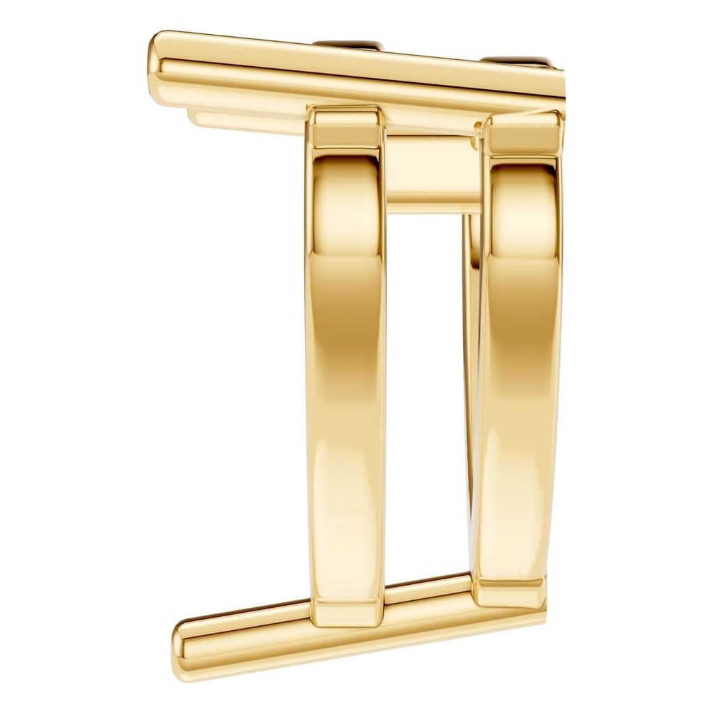 PE-1669 Yellow Gold Pendant UNSET - Side View