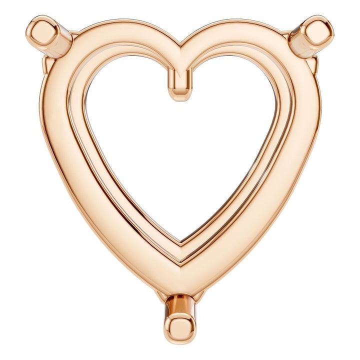 Solitaire Pendant Mounting - Heart 9mm