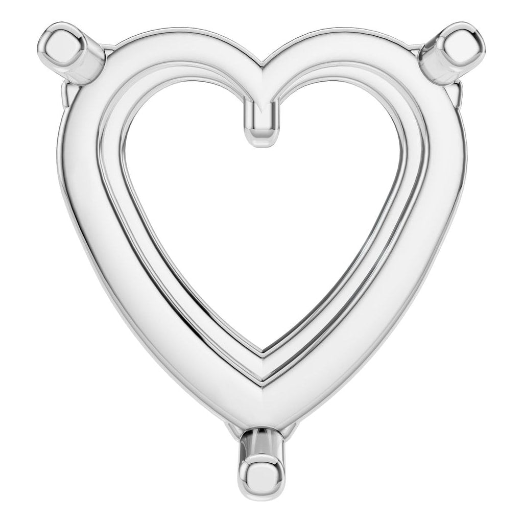 PE-1669 White Gold Pendant UNSET - Main View