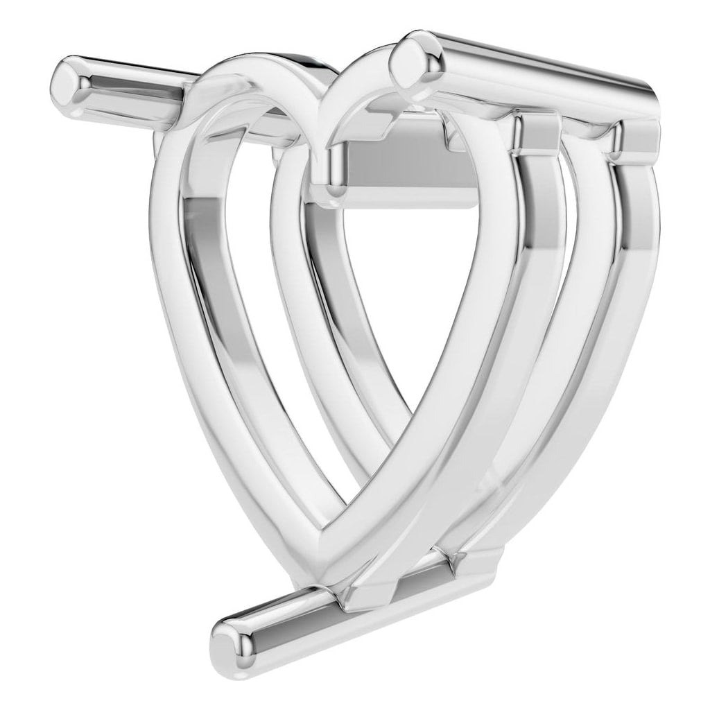 PE-1669 White Gold Pendant UNSET - ANGLE