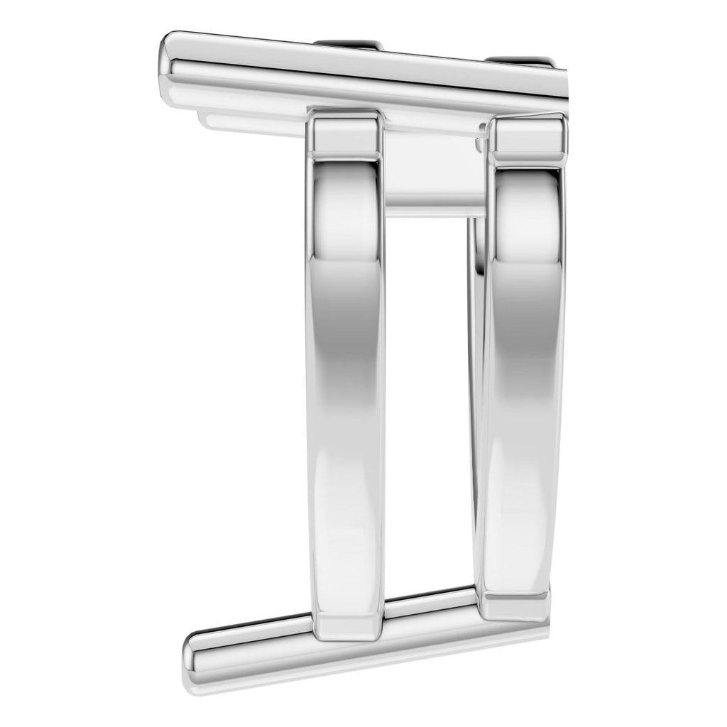 PE-1669 White Gold Pendant UNSET - Side View