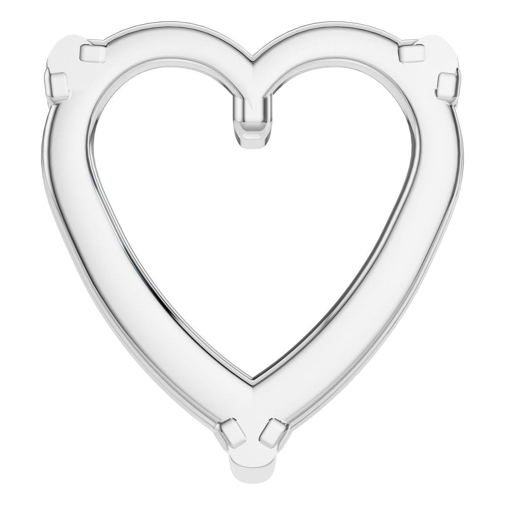 PE-1669 White Gold Pendant UNSET - BACK