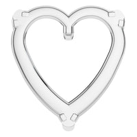 PE-1669 White Gold Pendant UNSET - BACK