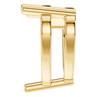 PE-1669 Yellow Gold Pendant UNSET - Side View