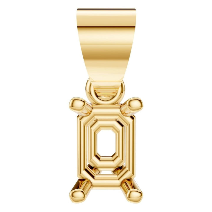 Solitaire Pendant Mounting - Emerald 5x3mm