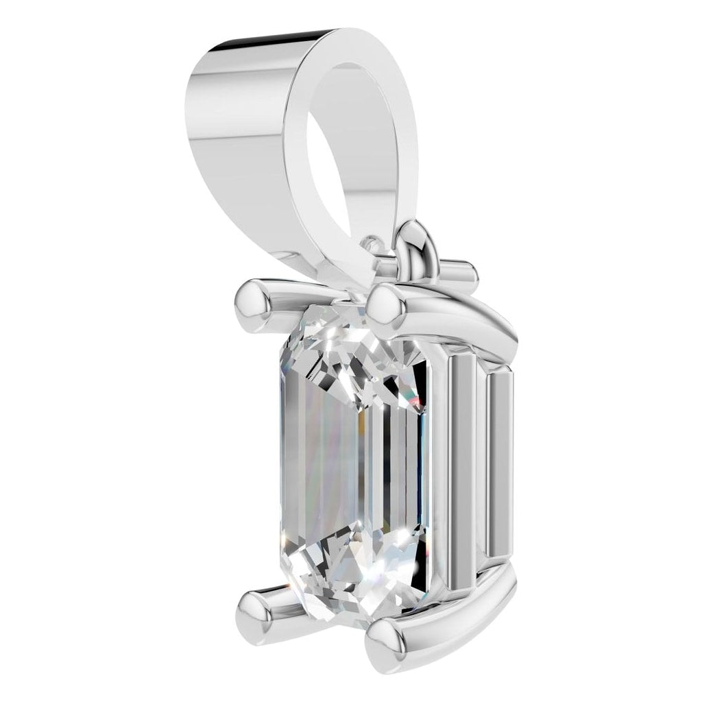 PE-1923 White Gold Pendant SET - ANGLE