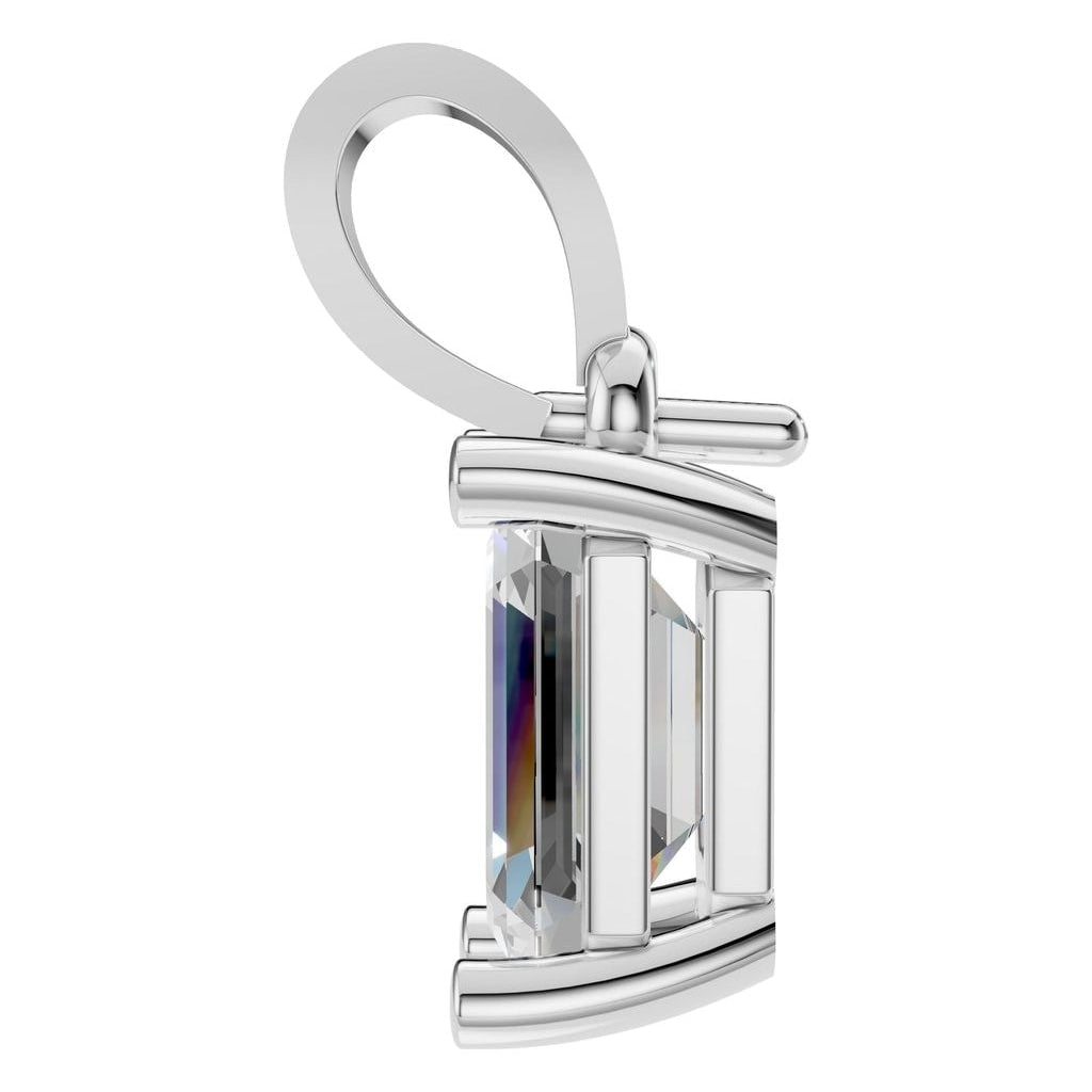 PE-1923 White Gold Pendant SET - Side View