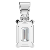 PE-1923 White Gold Pendant SET - BACK