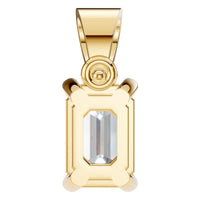 PE-1923 Yellow Gold Pendant SET - BACK