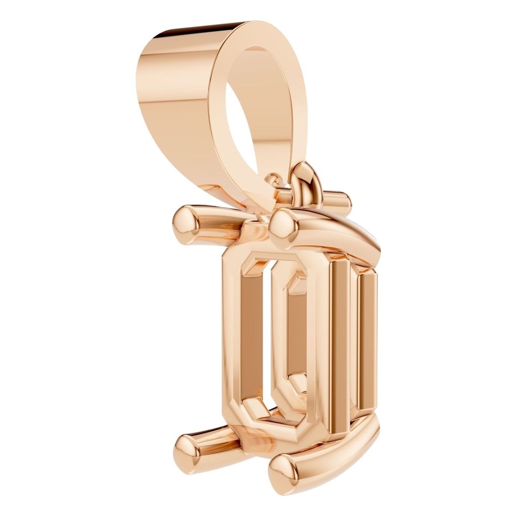 PE-1923 Rose Gold Pendant UNSET - ANGLE