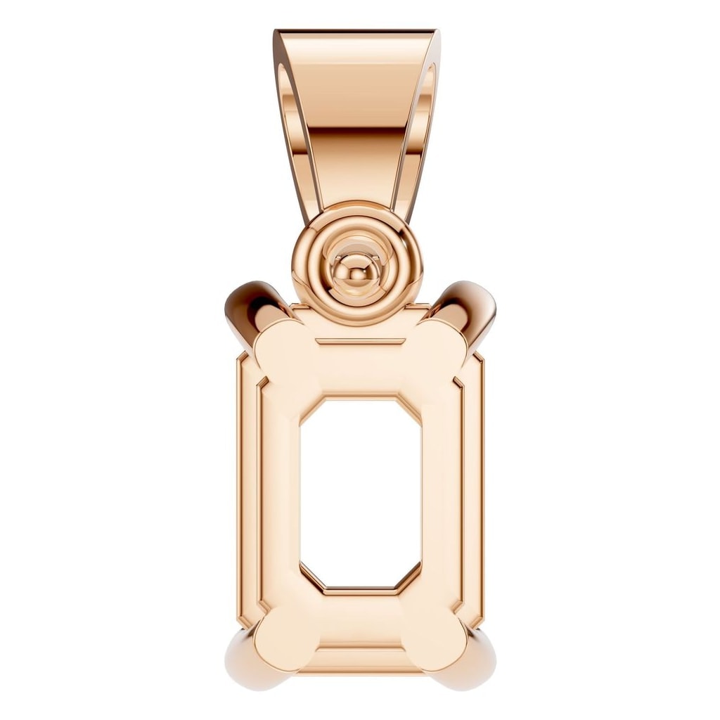 PE-1923 Rose Gold Pendant UNSET - BACK