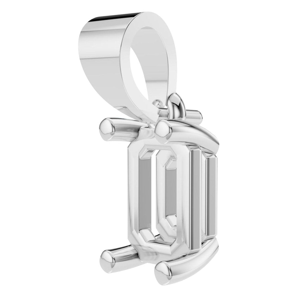 PE-1923 White Gold Pendant UNSET - ANGLE