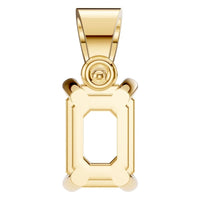 PE-1923 Yellow Gold Pendant UNSET - BACK