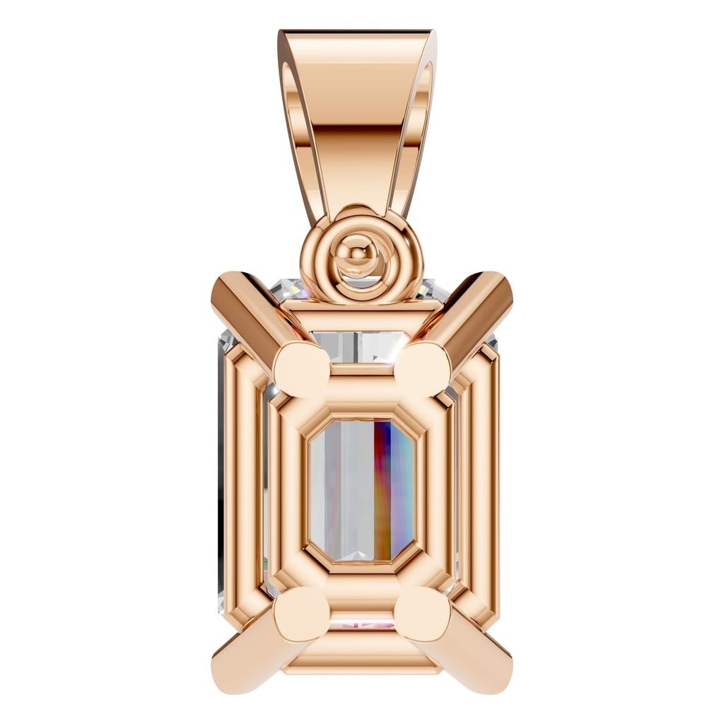 PE-1923 Rose Gold Pendant SET - BACK