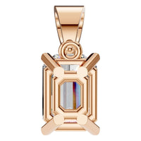 PE-1923 Rose Gold Pendant SET - BACK