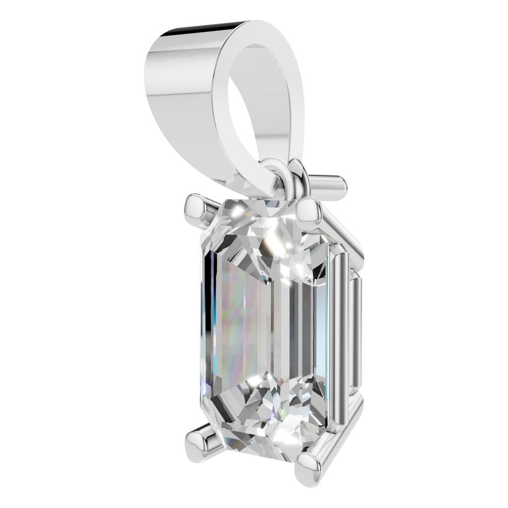 PE-1923 White Gold Pendant SET - ANGLE