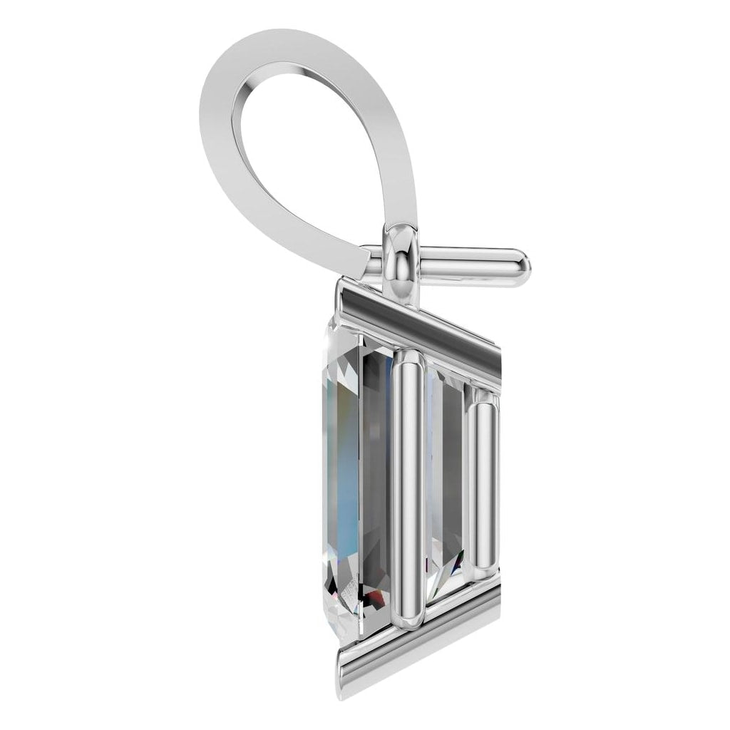 PE-1923 White Gold Pendant SET - Side View