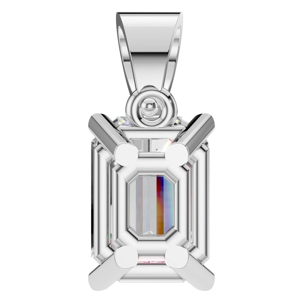 PE-1923 White Gold Pendant SET - BACK