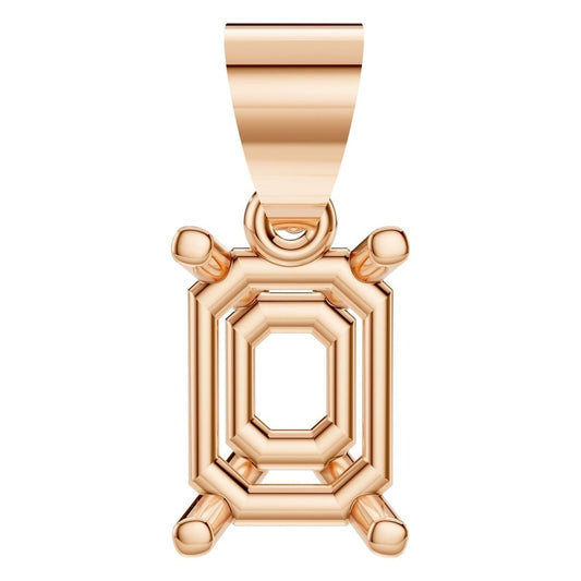 PE-1923 Rose Gold Pendant UNSET - Main View