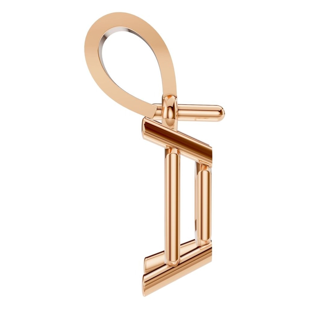 PE-1923 Rose Gold Pendant UNSET - Side View