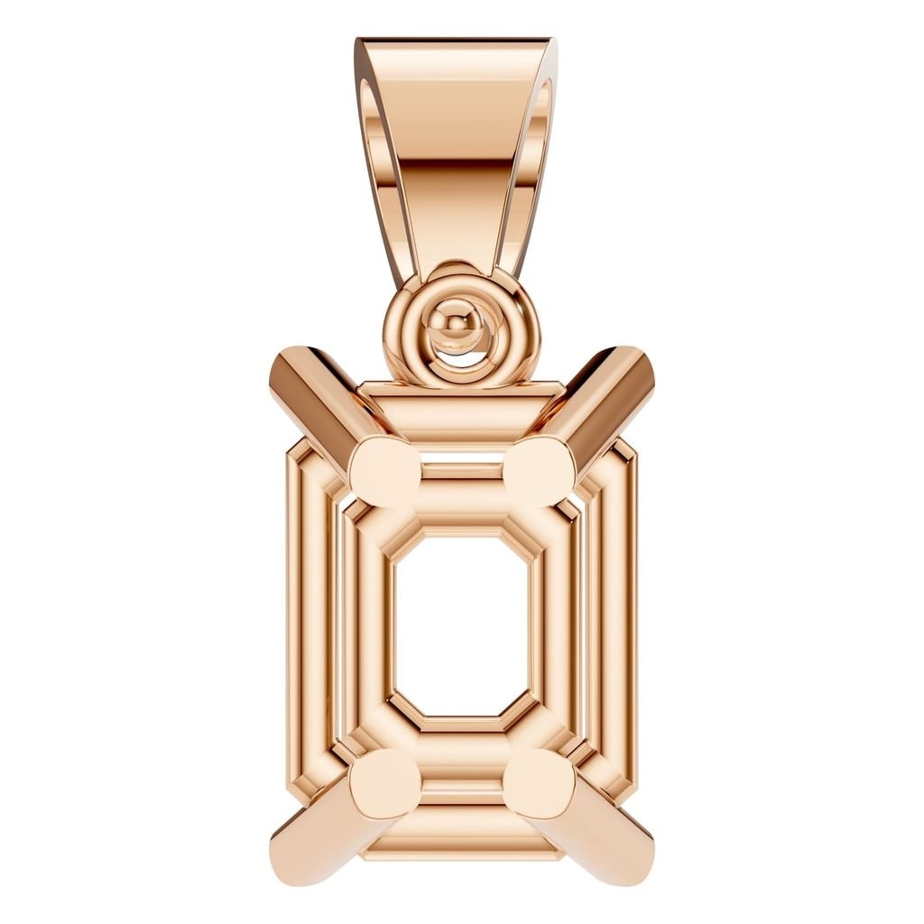 PE-1923 Rose Gold Pendant UNSET - BACK