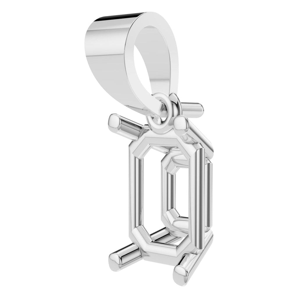 PE-1923 White Gold Pendant UNSET - ANGLE
