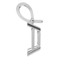 PE-1923 White Gold Pendant UNSET - Side View