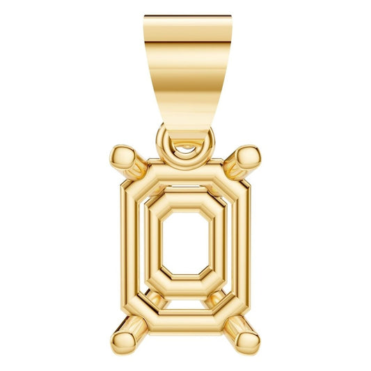PE-1923 Yellow Gold Pendant UNSET - Main View