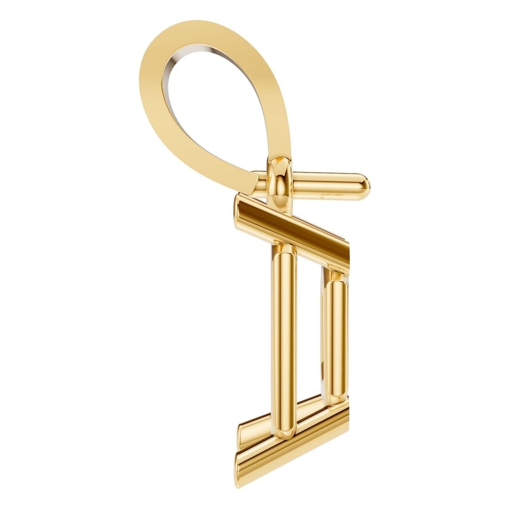 PE-1923 Yellow Gold Pendant UNSET - Side View