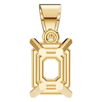 PE-1923 Yellow Gold Pendant UNSET - BACK