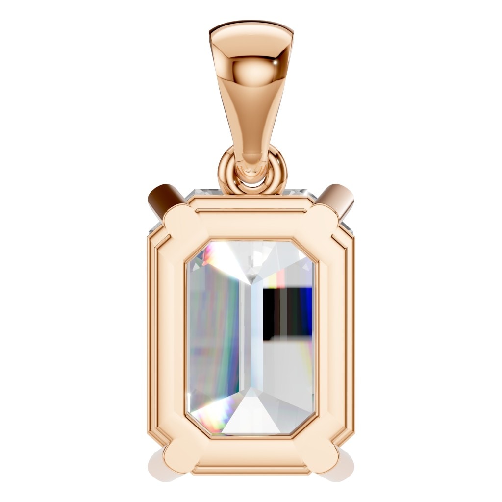 PE-1923 Rose Gold Pendant SET - BACK