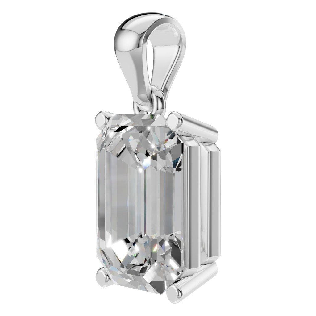 PE-1923 White Gold Pendant SET - ANGLE