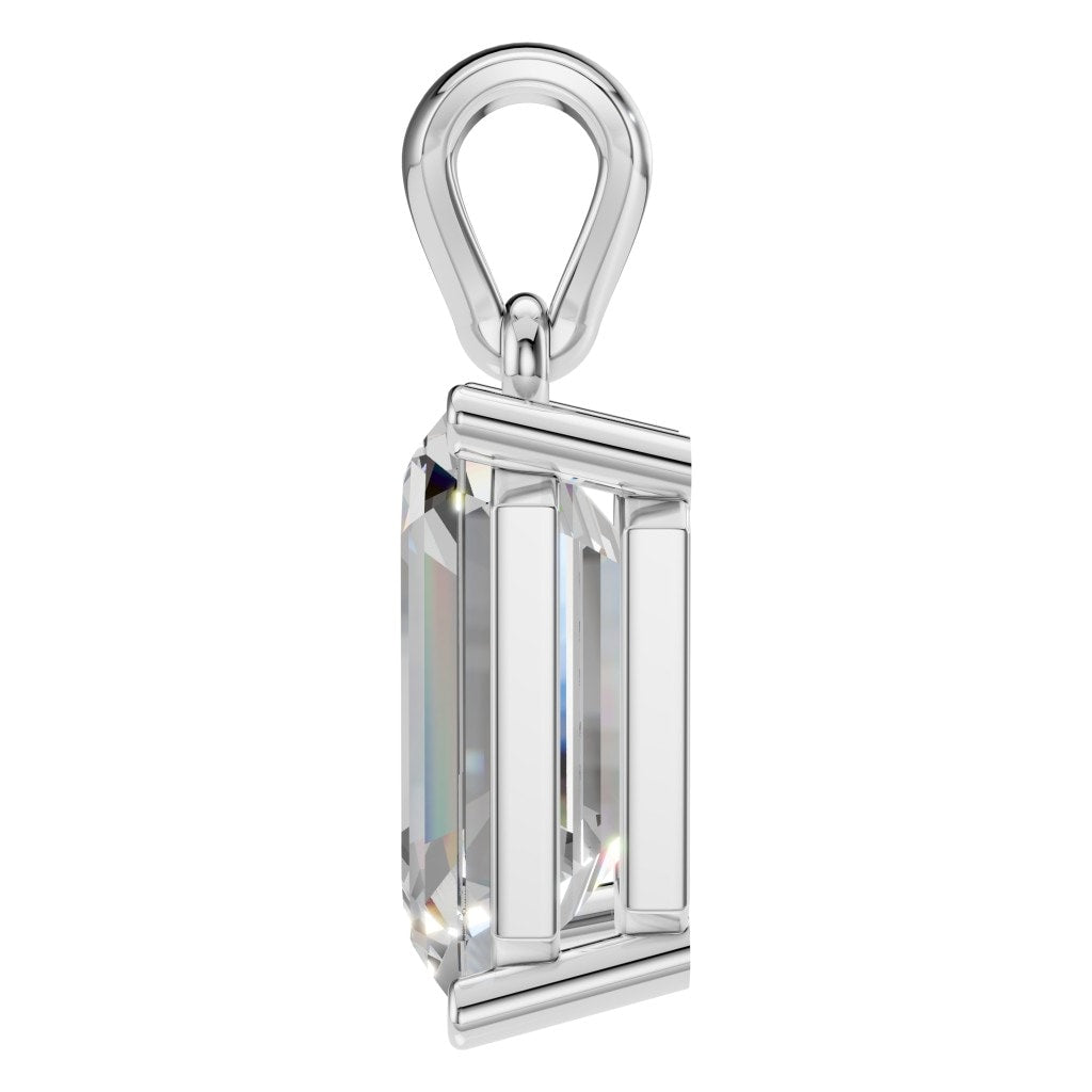 PE-1923 White Gold Pendant SET - Side View