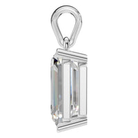 PE-1923 White Gold Pendant SET - Side View