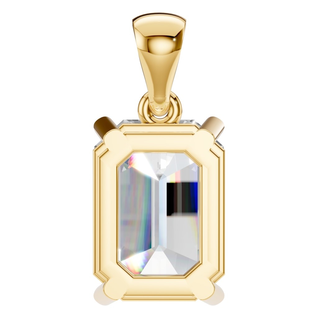 PE-1923 Yellow Gold Pendant SET - BACK