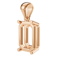 PE-1923 Rose Gold Pendant UNSET - ANGLE