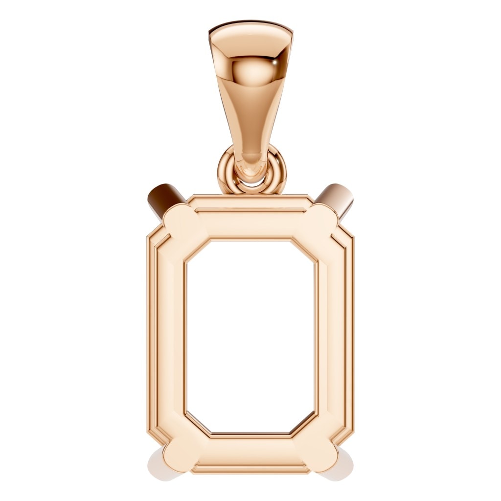 PE-1923 Rose Gold Pendant UNSET - BACK