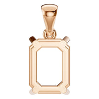 PE-1923 Rose Gold Pendant UNSET - BACK