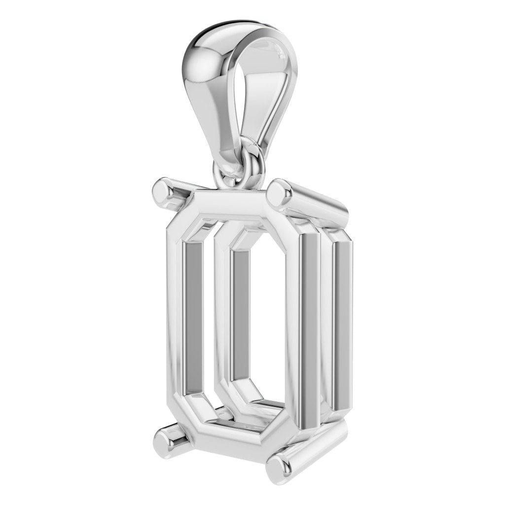 PE-1923 White Gold Pendant UNSET - ANGLE