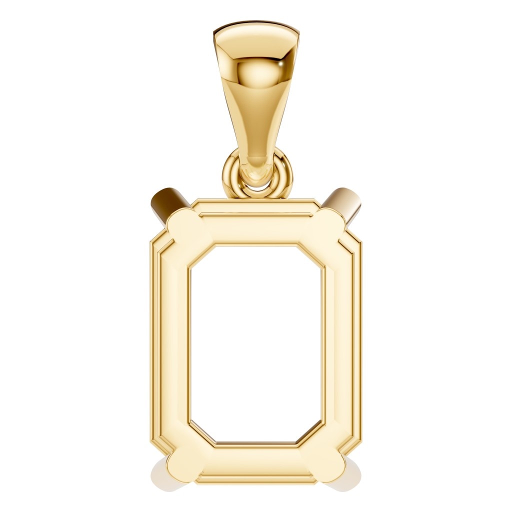 PE-1923 Yellow Gold Pendant UNSET - BACK